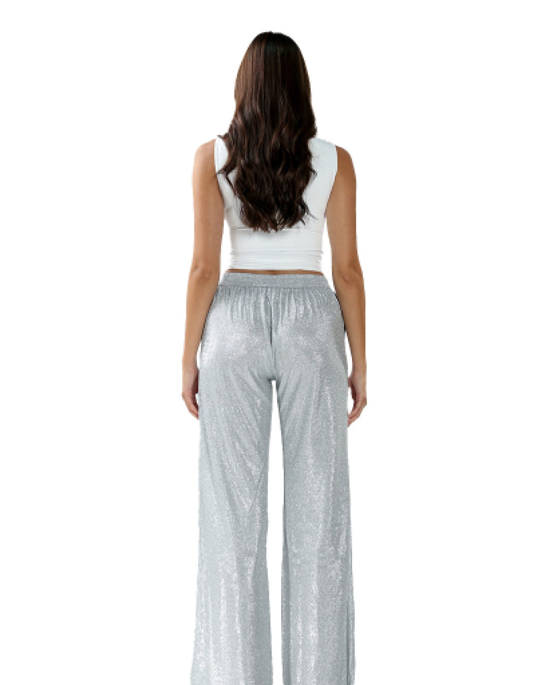 GLINT TROUSERS IN SILVER